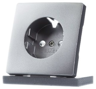 Металлическая крышка в стиле DELTA, платиновый цвет - Аксессуары для розеток и вилок 5UH1065-1