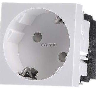 Розетка Schuko Mosaic 1x 45x45 - Электрическая розетка ESR133 ws