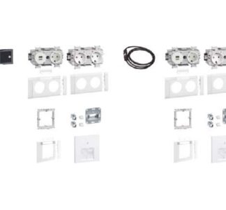 Комплект из 2 рабочих мест с зарядным устройством USB на 3 часа + розетка GAPSET2