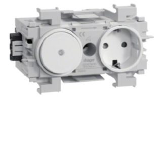 Розетка + выключатель с передним замком, vws - Комбинированный выключатель / настенная розетка GS11019016