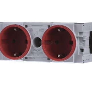 Двухпозиционная красная С-образная розетка - электрическая розетка GS2000 vrt