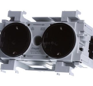 Двухпозиционная розетка GS, с фиксатором на передней панели - электрическая розетка GS2001 gsw