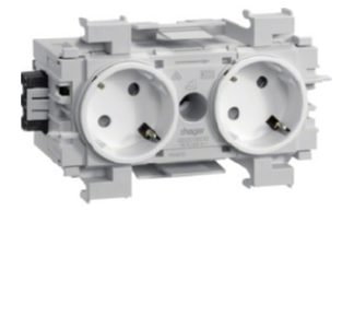 Двухпозиционная розетка с поворотом на 45°, белая - Электрическая розетка GS20119016