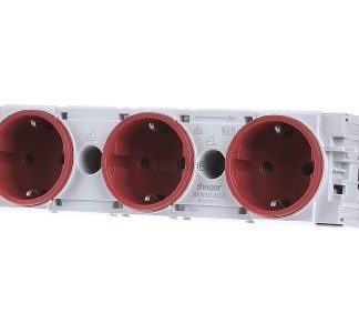 Трехпозиционная розетка, красная, С-образного профиля - электрическая розетка GS3000 vrt